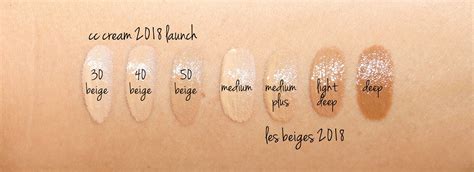 chanel cc cream swatches